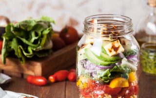 healthy salad pot